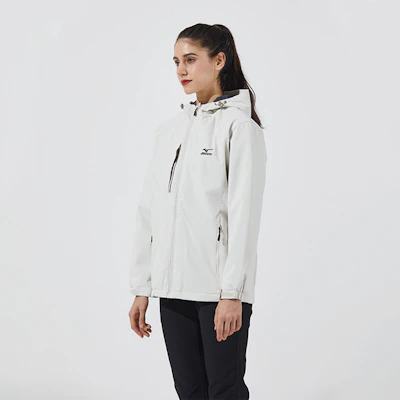 Chaqueta Cortavientos Unisex Mizuno con Logo Impreso y Capucha con Cremallera A2CC2708 6