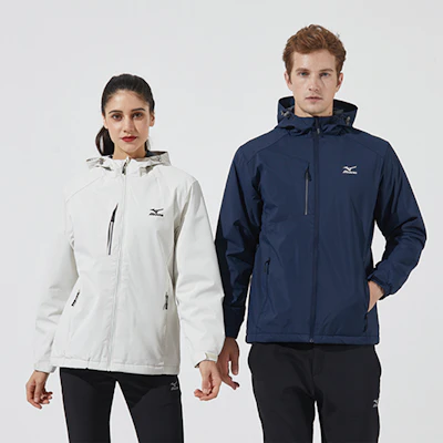 Chaqueta Cortavientos Unisex Mizuno con Logo Impreso y Capucha con Cremallera A2CC2708 7