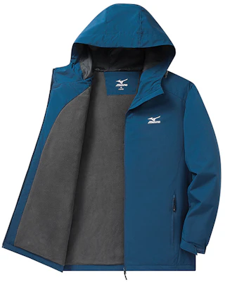 Chaqueta Cortavientos Unisex Mizuno con Logo Impreso y Capucha con Cremallera A2CC2708 10