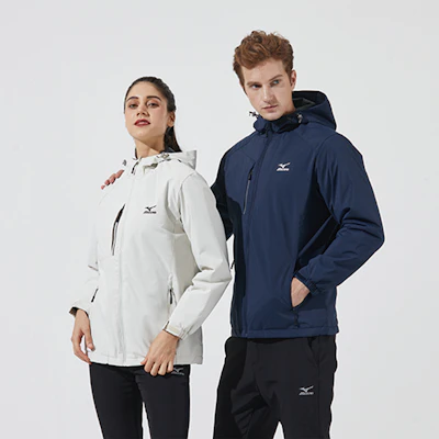 Chaqueta Cortavientos Unisex Mizuno con Logo Impreso y Capucha con Cremallera A2CC2708 22