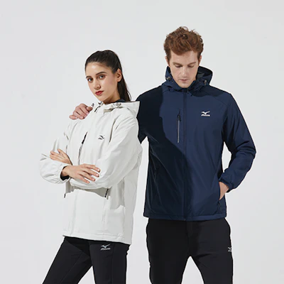 Chaqueta Cortavientos Unisex Mizuno con Logo Impreso y Capucha con Cremallera A2CC2708 24