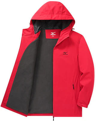 Chaqueta Cortavientos Unisex Mizuno con Logo Impreso y Capucha con Cremallera A2CC2708 26