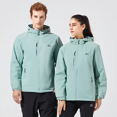 Chaqueta Cortavientos Unisex Mizuno con Logo Impreso y Capucha con Cremallera A2CC2708 36