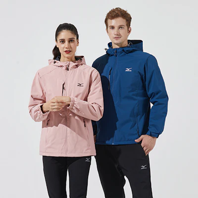 Chaqueta Cortavientos Unisex Mizuno con Logo Impreso y Capucha con Cremallera A2CC2708 48