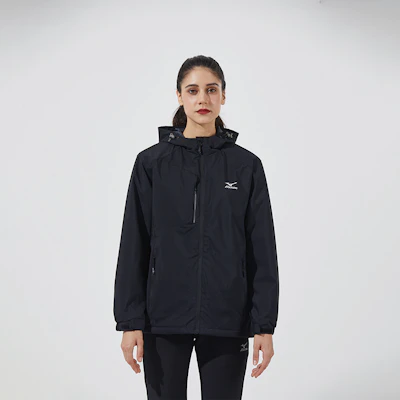Chaqueta Cortavientos Unisex Mizuno con Logo Impreso y Capucha con Cremallera A2CC2708 Sizing Chaqueta Cortavientos Unisex Mizuno con Logo Impreso y Capucha con Cremallera A2CC2708