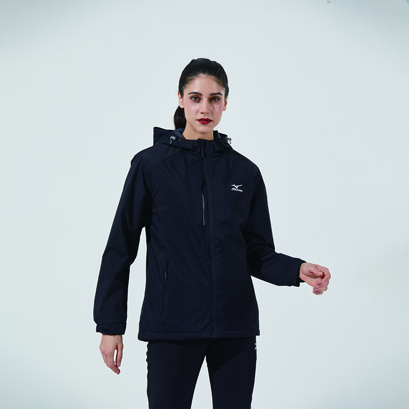 Cheap Chaqueta Cortavientos Unisex Mizuno con Logo Impreso y Capucha con Cremallera A2CC2708