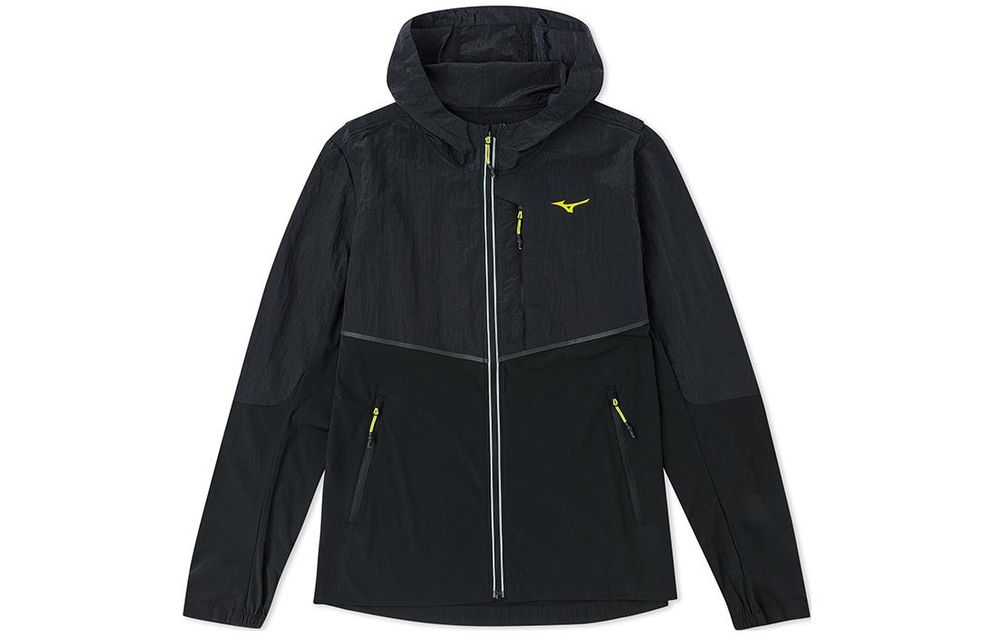 Mizuno Water-Resistant Hooded Jacket Black J2CE24P1-09