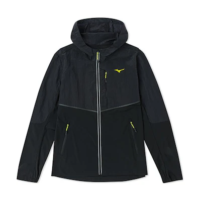 Mizuno Water-Resistant Hooded Jacket Black J2CE24P1-09