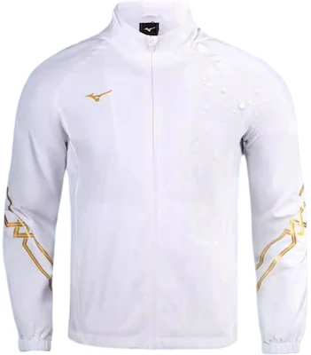 Mizuno Waterproof Breathable Windproof Jacket with Detachable Hood White/Gold P2CE26Z101 Buy Mizuno Waterproof Breathable Windproof Jacket with Detachable Hood White/Gold P2CE26Z101