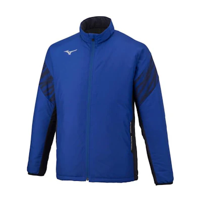 Mizuno Wave Blue Logo Print Stand Collar Zip Jacket Unisex P2ME2520-25