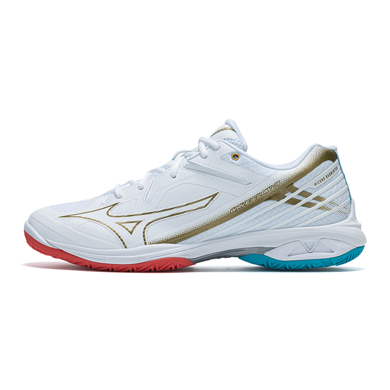 Mizuno Wave Claw 3 White Low-Top Badminton Shoes Lightweight Cushioning 71GA244324