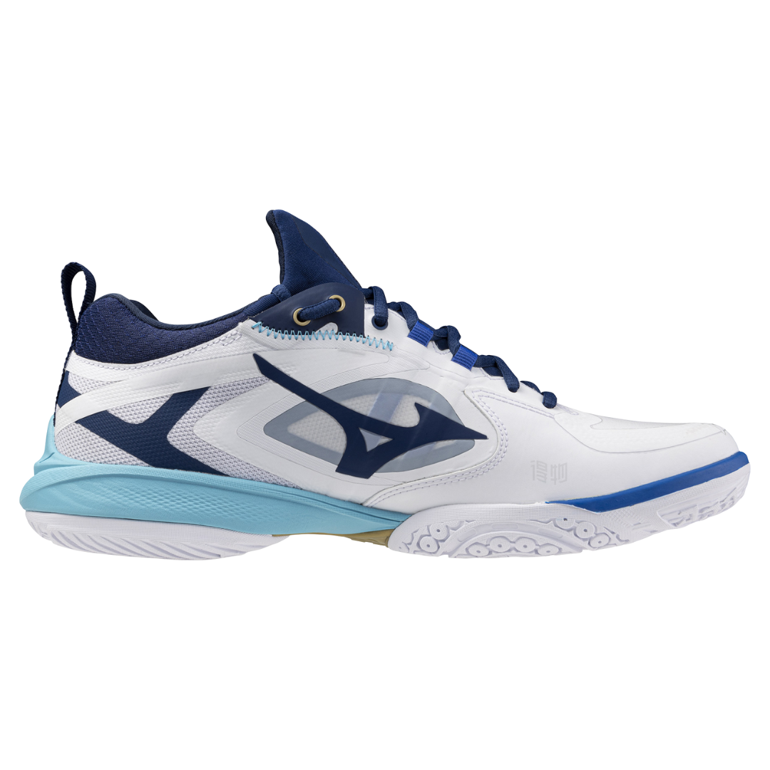 Order Mizuno Wave Claw Neo 3 Wide 'Putih Biru Musim' 71GA247302