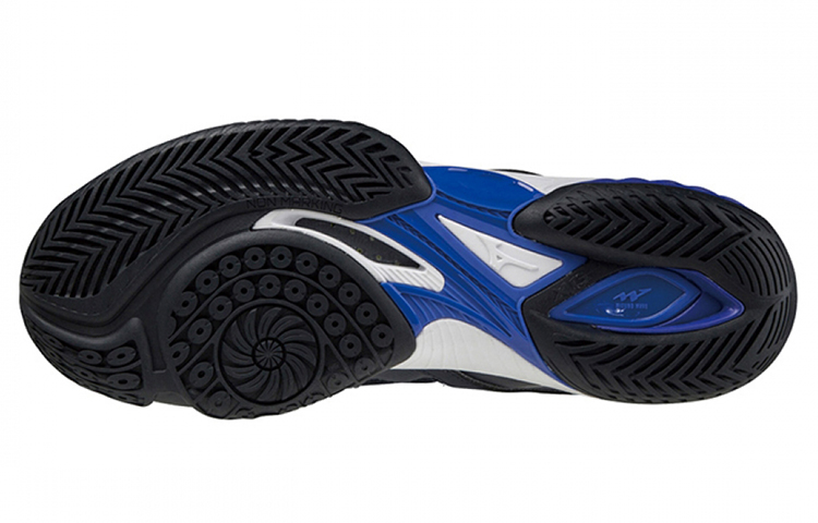 Lookbook ミズノ ウエーブクロー ネオ 黒/青 71GA207005