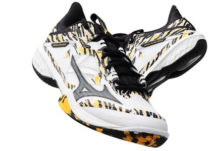 Mizuno Wave Claw Neo II 'Putih Hitam Kuning' 71GA227000 Shop Mizuno Wave Claw Neo II 'Putih Hitam Kuning' 71GA227000