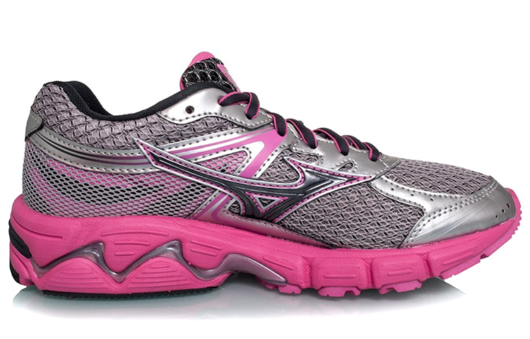 Mizuno Wave Connect 3 Low Tops Wear-resistant Gray Pink 圖 2
