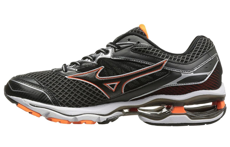 Buy Mizuno Wave創新18 減震防滑耐磨 低筒 跑步鞋 黑橙白