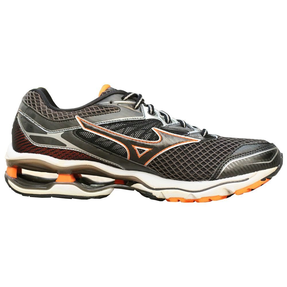 Order Mizuno Wave創新18 減震防滑耐磨 低筒 跑步鞋 黑橙白