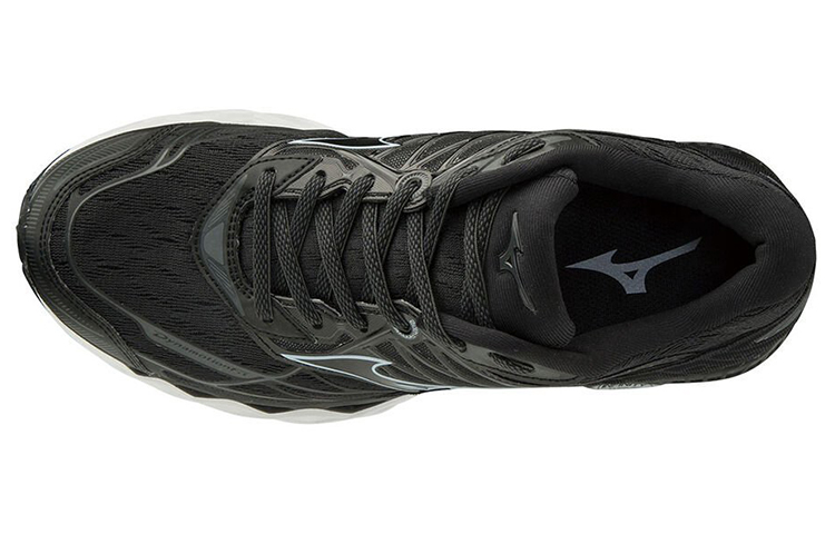 Lookbook Mizuno Wave Creation 20 'Hitam Ringan Selasa Renda Rendah Berlari' J1GD190110