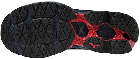 Shop Mizuno Wave Creation Waveknit 2 輕便舒適 低幫拼色運動跑步鞋 藍灰