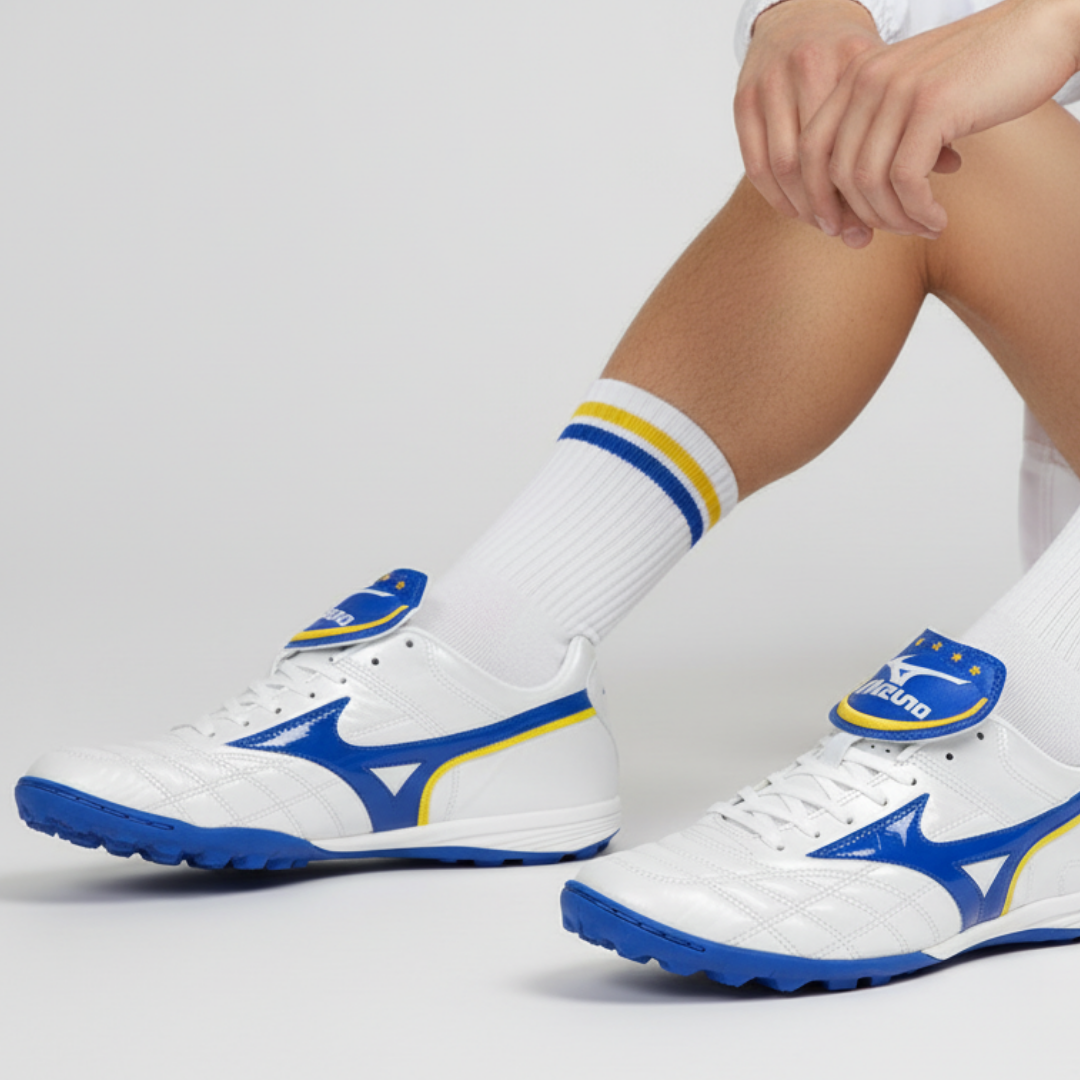 Order Mizuno Wave CUP TF 低筒耐磨碎釘足球鞋 白藍