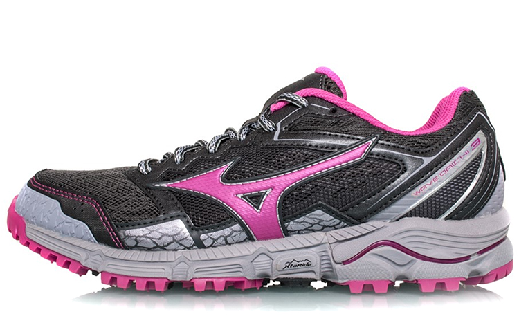 Mizuno Wave Daichi 3 Low Tops Wear-resistant Black Pink J1GK187135