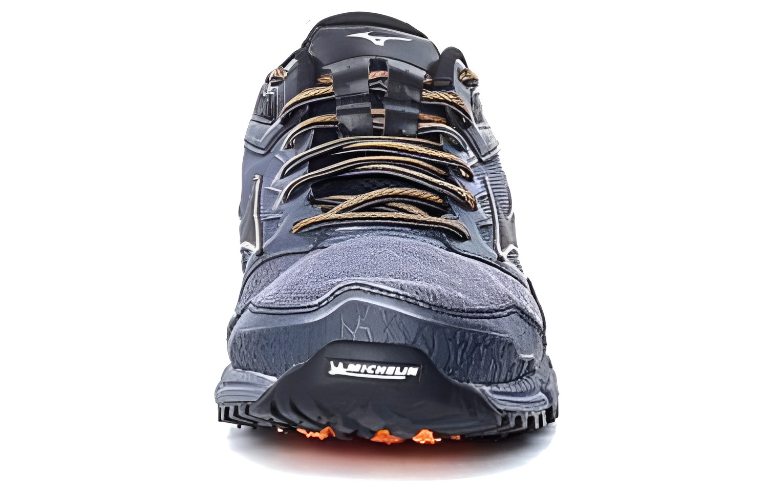 Lookbook Mizuno Wave Daichi 3 Lage Sneakers Slijtvast Blauw Grijs J1GJ187109