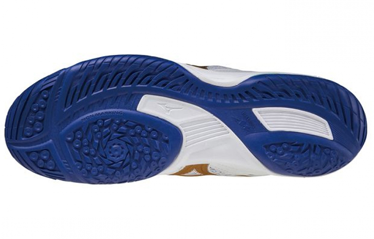 Shop Mizuno Wave Drive 8 'Blanco Oro Azul' 81GA170530