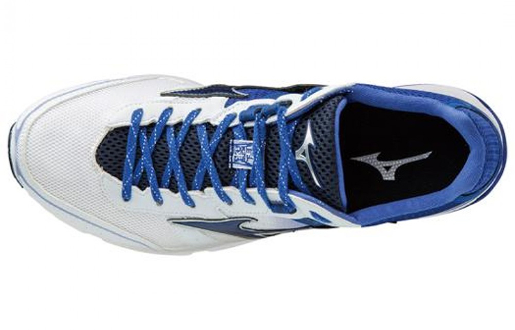 Lookbook Mizuno Wave Emperor Ringan Anti-Selip Putih Biru J1GA187627