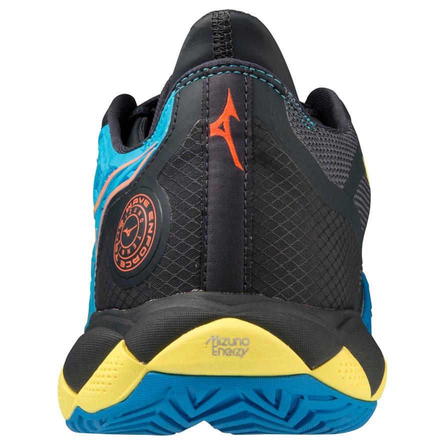 Shop Mizuno Wave Enforce 時尚舒適 防滑承托回彈 低筒 網球鞋 男女同款 藍黑色