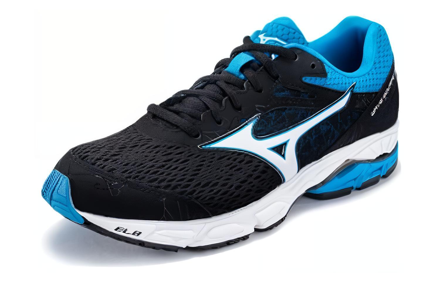 Lookbook Mizuno Wave Equate 2 Low Tops Schwarz Blau Weiß Verschleißfest J1GC184801