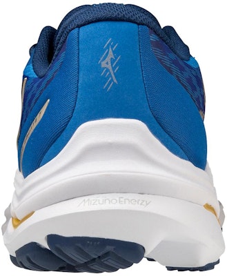 Mizuno Wave Equate 7 減震支撐透氣 低筒 跑步鞋 男款 藍金白 Shop Mizuno Wave Equate 7 減震支撐透氣 低筒 跑步鞋 男款 藍金白
