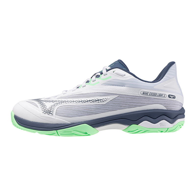 Mizuno Wave Exceed Light 2 White Comfortable Lightweight Tennis Shoes 61GA231837