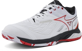 美津濃 舒適休閒 減震防滑透氣 低幫 羽毛球鞋 男女同款 白紅 Lookbook 美津濃 舒適休閒 減震防滑透氣 低幫 羽毛球鞋 男女同款 白紅