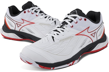 Mizuno Wave Fang 2 Ancha 'Blanco Rojo Radiante Ébano' 71GA231303 Shop Mizuno Wave Fang 2 Ancha 'Blanco Rojo Radiante Ébano' 71GA231303