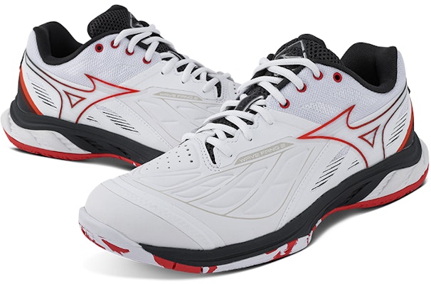 Mizuno Wave Fang 2 Wide 'Putih Merah Eboni' 71GA231303 Shop Mizuno Wave Fang 2 Wide 'Putih Merah Eboni' 71GA231303