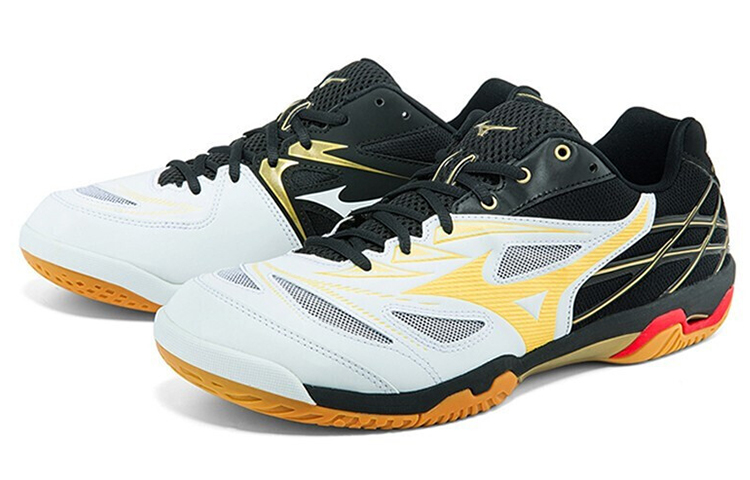 Lookbook Mizuno Wave Fang Nx 'Hitam Putih Kuning' Sepatu Olahraga 71GA205050