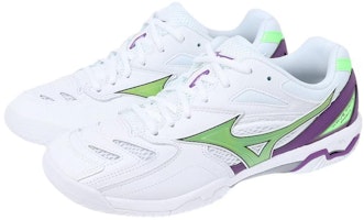 Mizuno 美津濃 WAVE FANG PRO 專業大賽款 防滑耐磨 低筒 羽球鞋 男女同款 白色/綠色/紫色 Lookbook Mizuno 美津濃 WAVE FANG PRO 專業大賽款 防滑耐磨 低筒 羽球鞋 男女同款 白色/綠色/紫色