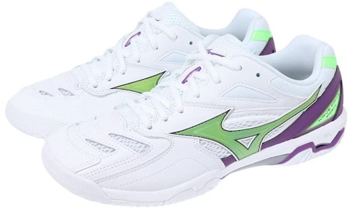 Mizuno 美津濃 WAVE FANG PRO 專業大賽款 防滑耐磨 低筒 羽球鞋 男女同款 白色/綠色/紫色 Lookbook Mizuno 美津濃 WAVE FANG PRO 專業大賽款 防滑耐磨 低筒 羽球鞋 男女同款 白色/綠色/紫色