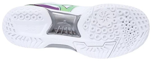 Mizuno 美津濃 WAVE FANG PRO 專業大賽款 防滑耐磨 低筒 羽球鞋 男女同款 白色/綠色/紫色 Purchase Mizuno 美津濃 WAVE FANG PRO 專業大賽款 防滑耐磨 低筒 羽球鞋 男女同款 白色/綠色/紫色