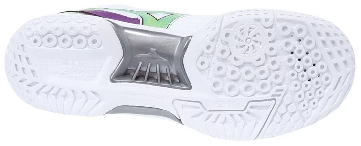 Mizuno 美津濃 WAVE FANG PRO 專業大賽款 防滑耐磨 低筒 羽球鞋 男女同款 白色/綠色/紫色 Purchase Mizuno 美津濃 WAVE FANG PRO 專業大賽款 防滑耐磨 低筒 羽球鞋 男女同款 白色/綠色/紫色