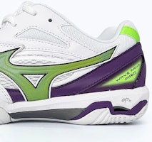 Mizuno 美津濃 WAVE FANG PRO 專業大賽款 防滑耐磨 低筒 羽球鞋 男女同款 白色/綠色/紫色 Details for Mizuno 美津濃 WAVE FANG PRO 專業大賽款 防滑耐磨 低筒 羽球鞋 男女同款 白色/綠色/紫色