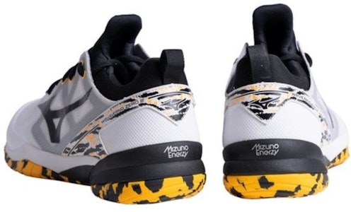 Mizuno Wave Fang Zero 防滑耐磨羽球鞋 男女款 白黑黃 Shop Mizuno Wave Fang Zero 防滑耐磨羽球鞋 男女款 白黑黃