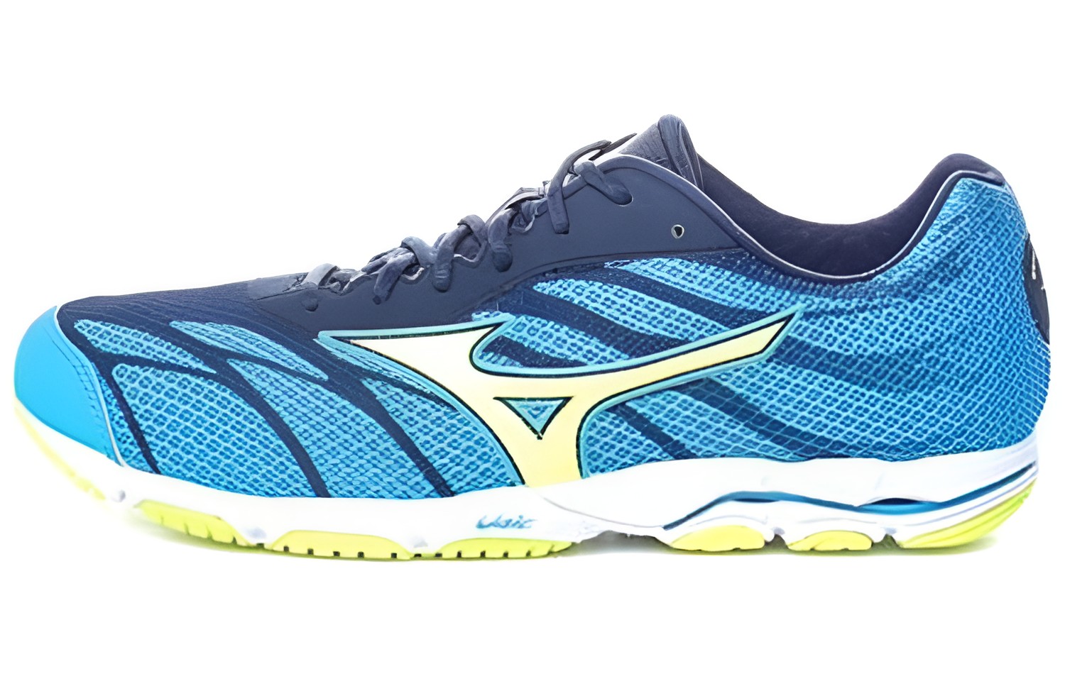 Mizuno Wave Hitogami 3 Low Tops Wear-resistant Blue White Yellow