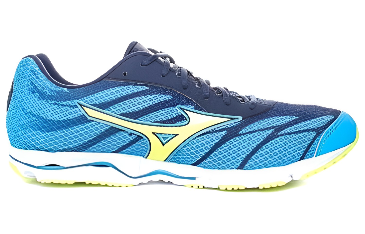 Mizuno Wave Hitogami 3 Low Tops Wear-resistant Blue White Yellow 圖 2