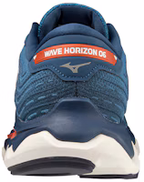 Shop 美津濃 Wave Horizon 6 低幫耐磨跑步鞋 藍橙色