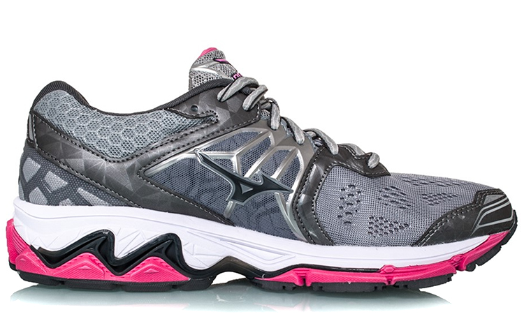 Order Mizuno Wave Horizon Low Tops Tahan Aus Abu-Pink Putih J1GD172622