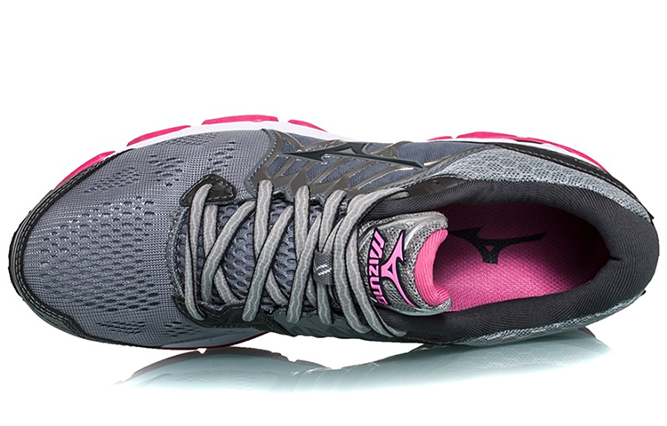 Lookbook ミズノ ウェーブホライズン ローカット 耐摩耗 グレーピンク白 J1GD172622