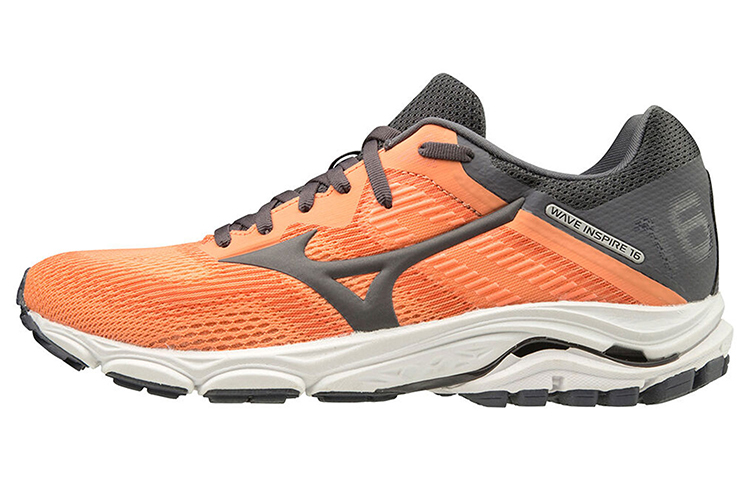 Mizuno Wave Inspire16 Lightweight Wear-resistant White Gray Orange J1GD204436