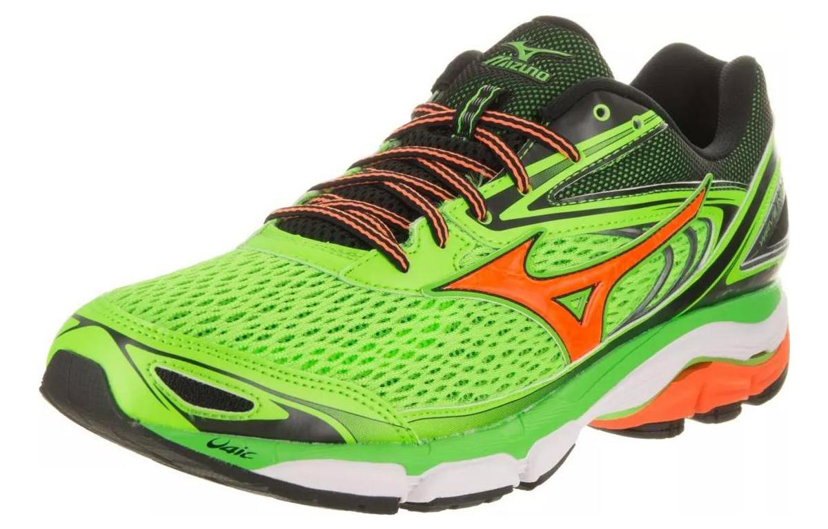 Lookbook 미즈노 웨이브 인스파이어 13 '그린오렌지' J1GC174454
