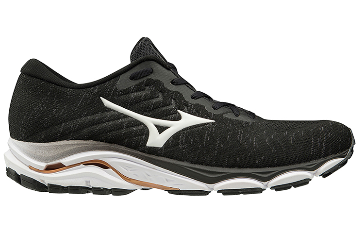 Order Mizuno Wave Inspire 16 Waveknit ''Schwarz Weiß Braun'' J1GC201301